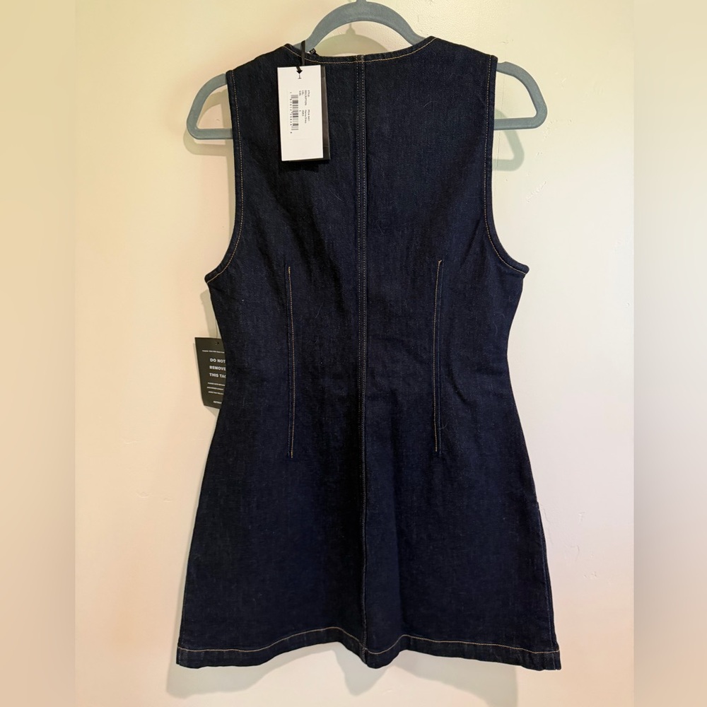 Retrofete Denim Button-Front Mini Dress - Picture 3 of 4